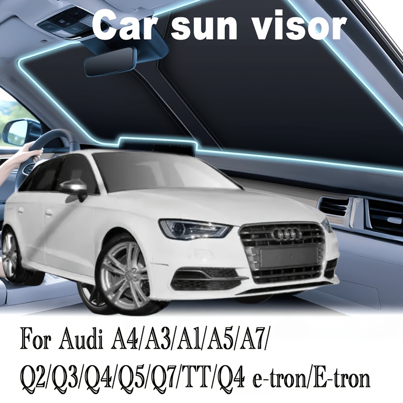 TEMU For A4/a3/a1/a5/a7/q2/q3/q4/q5/q7/tt/q4 / Car Windshield Sun Shade, Foldable Reflective For Windshield & Window Shades With Overlapping Design,