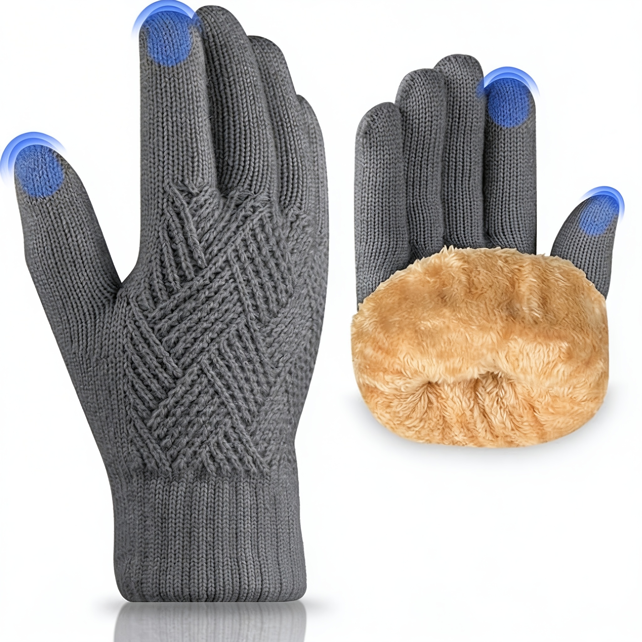 Thermal Gloves with Double-Layer Lining for Cycling