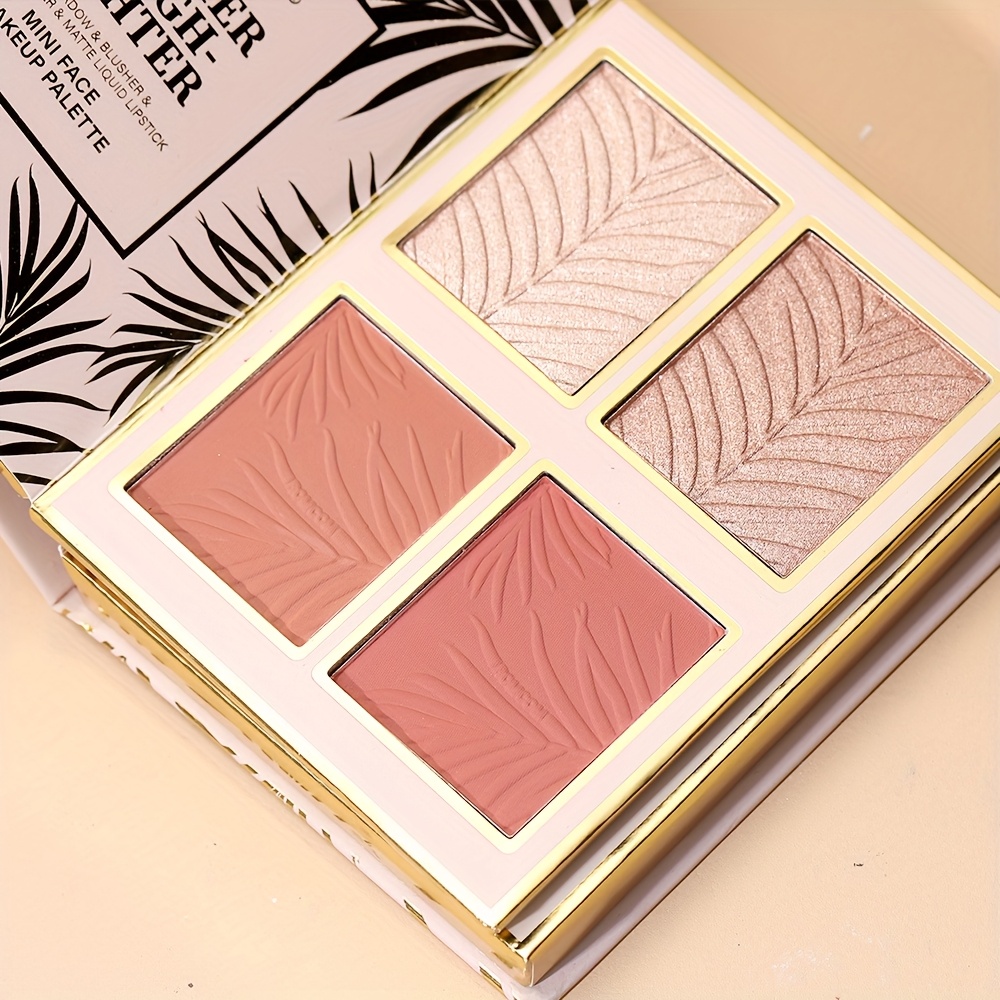 Makeup Book with Eyeshadow, Blush, Lip Gloss, and Highlighter,  Recipes, Portable, Perfect Starter Kit for Beginners, Ideal Gift for Christmas and Valentine's Day