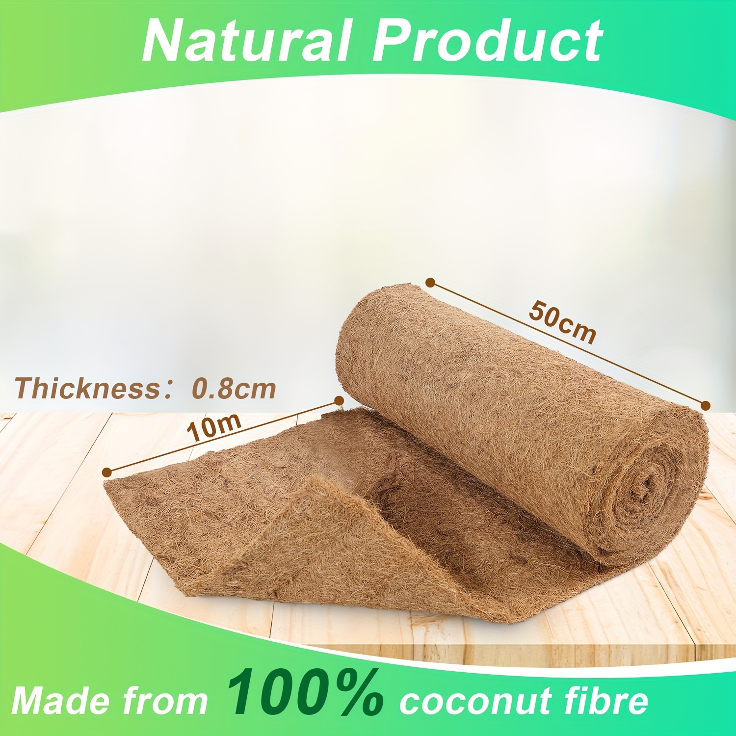 Image of Coconut Fiber Floor Mat, 50cm X 10m, /m², Beveled , Plant Frost Protection, Cover, Pot Plant Protector