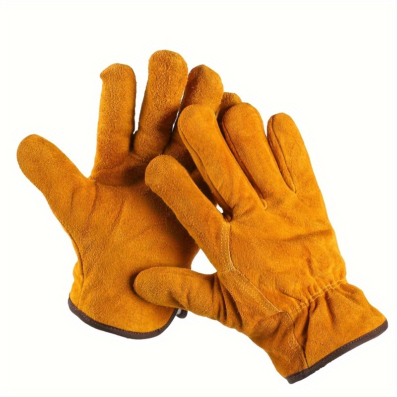 

Work Gloves - Durable & Sturdy For Driving, Gardening, Farming, Welding | Adjustable Safety Cuff Design