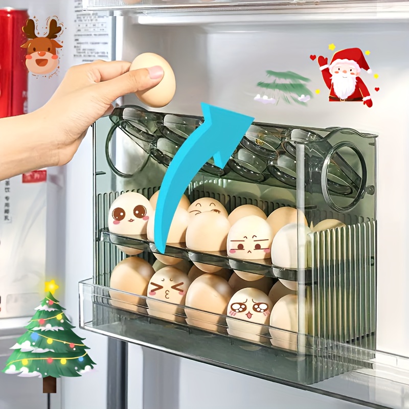 

Christmas Egg Rack Can Store And Count Eggs Conveniently. Hold 30 Christmas Refrigerator Storage Egg Rack Storage Rack