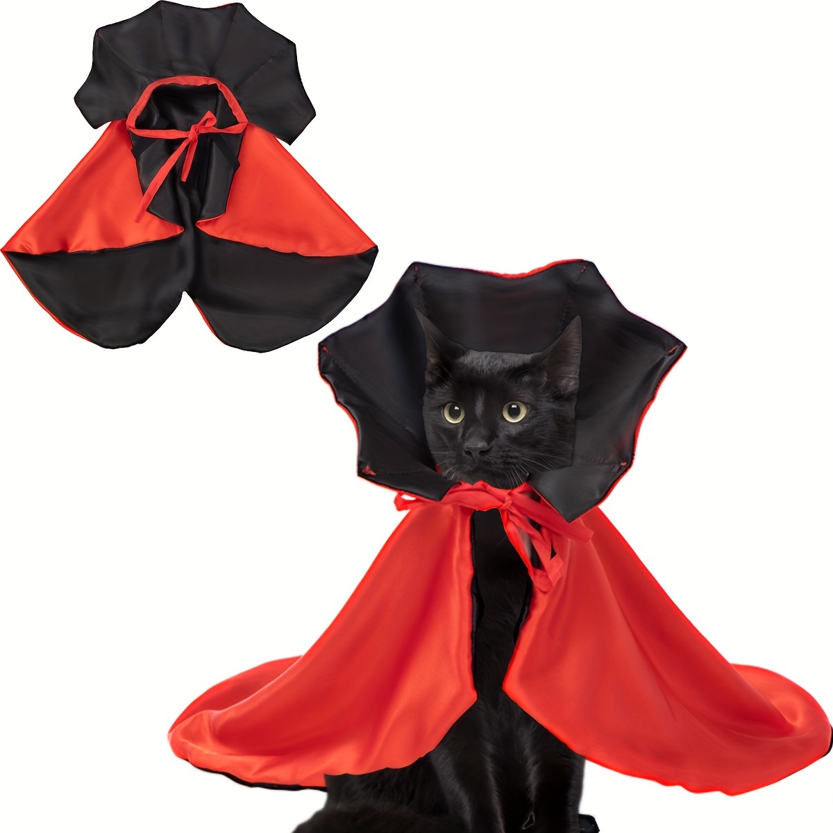 TEMU Halloween Pet Costumes For A Festive Atmosphere, Perfect For Photo Ops; Capes And Shawls Suitable For Cats And Dogs