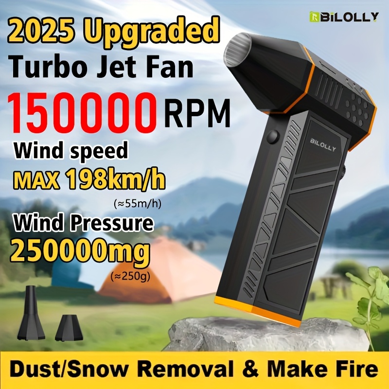 Cordless Compressed Air Blower MECO Electric Air Duster - 180,000 RPM Cordless Blower With 4 Speeds & 8 Attachments, Blue Cool Peel Air Blower