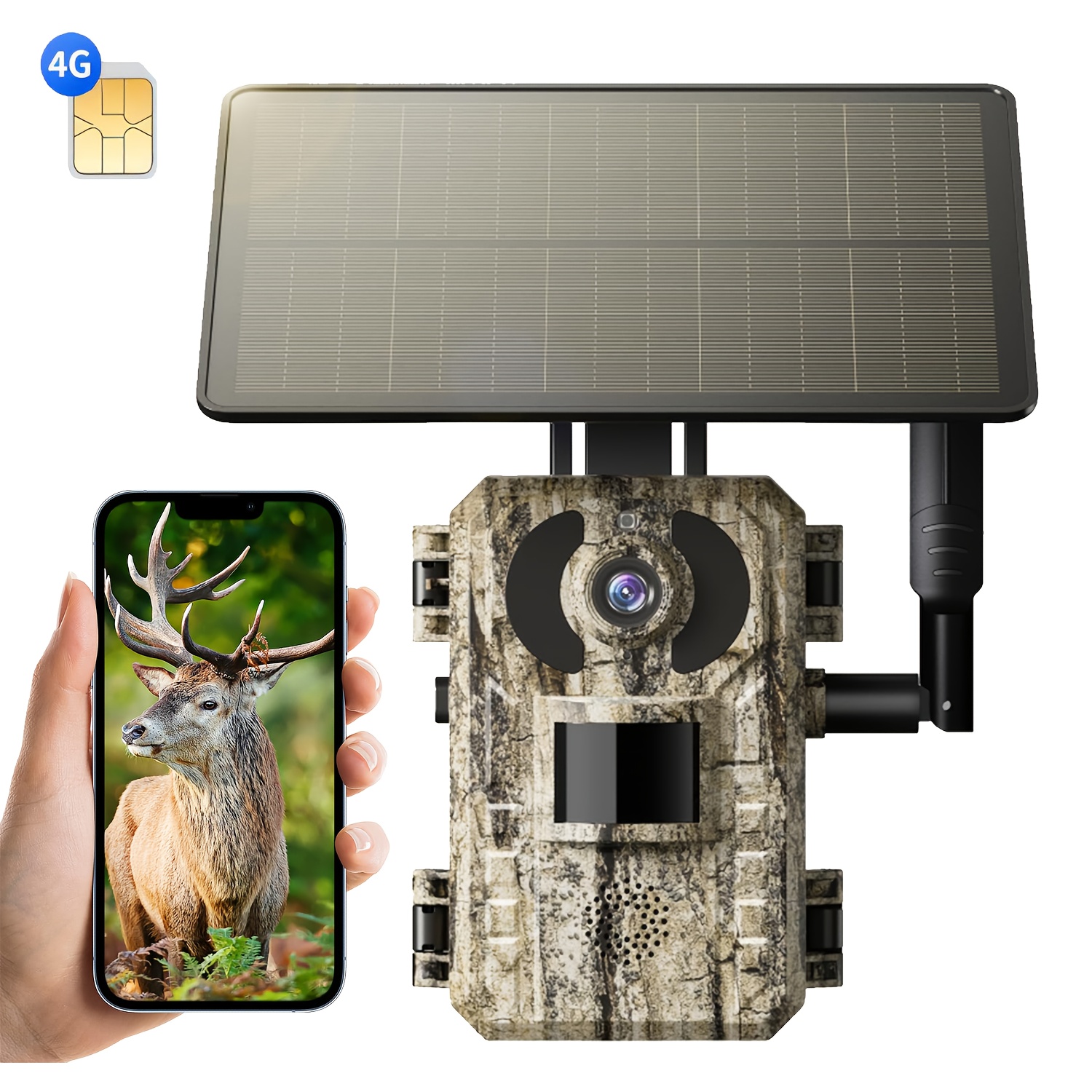 2-pack 4G LTE Cellular Cameras/1-pack 4G Camera, with Live  Streaming, Built-in SIM Card, Remote App Access, Video Motion Activation  And