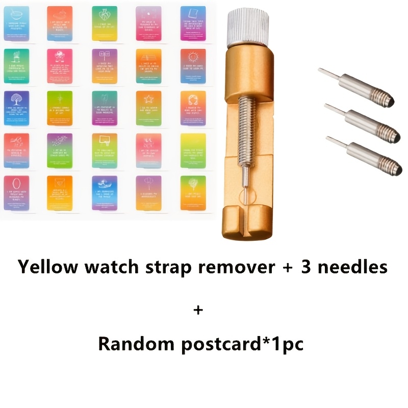 TEMU High-quality Stainless Steel Watch Strap Connecting Pin Removal Tool, With 3 Pin Watch Strap Detaching Tools - And Watch Accessory Adjustable
