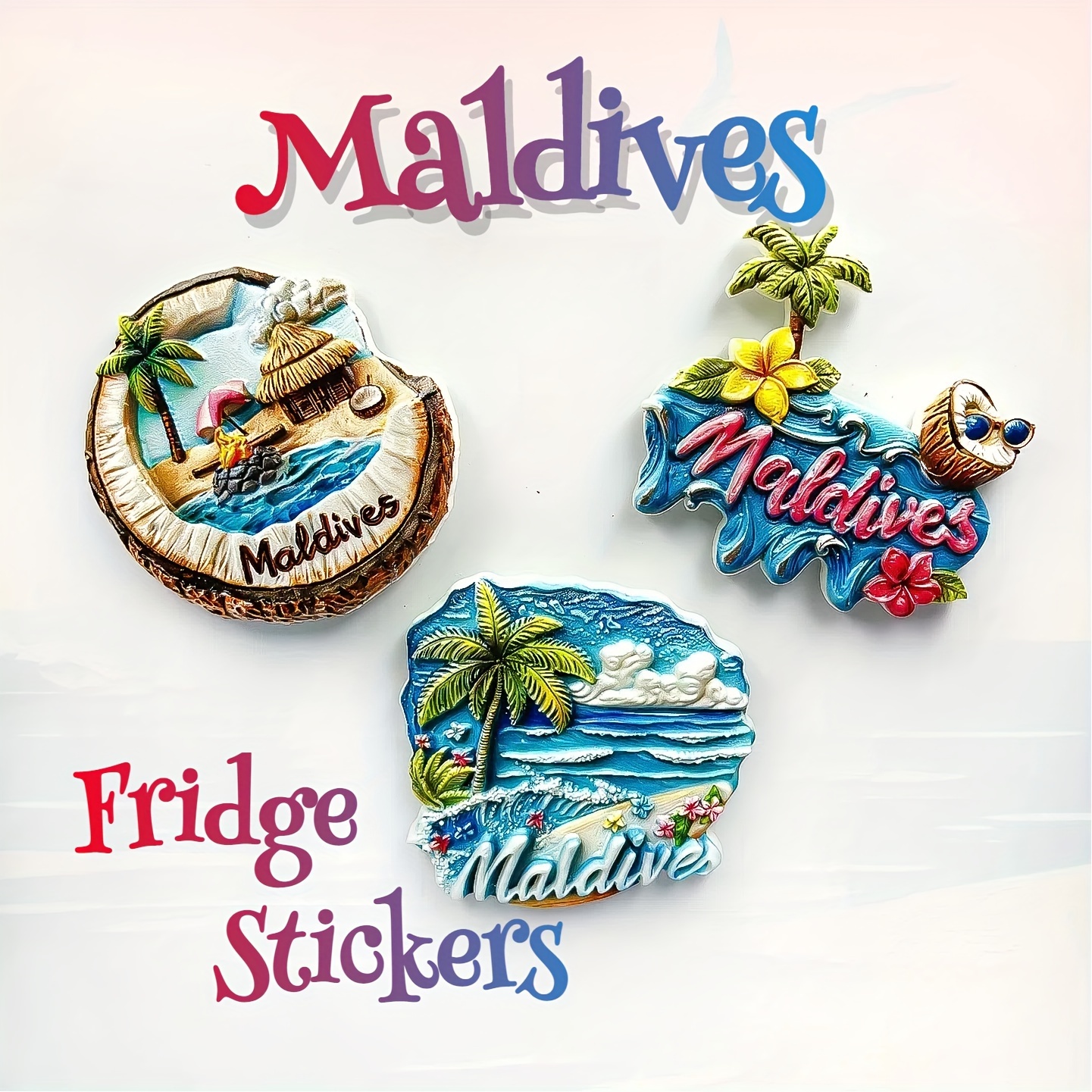 Palau Boracay Bali Maldives Lobster Fridge Magnet - 3D Plastic Travel Souvenir, Decorative