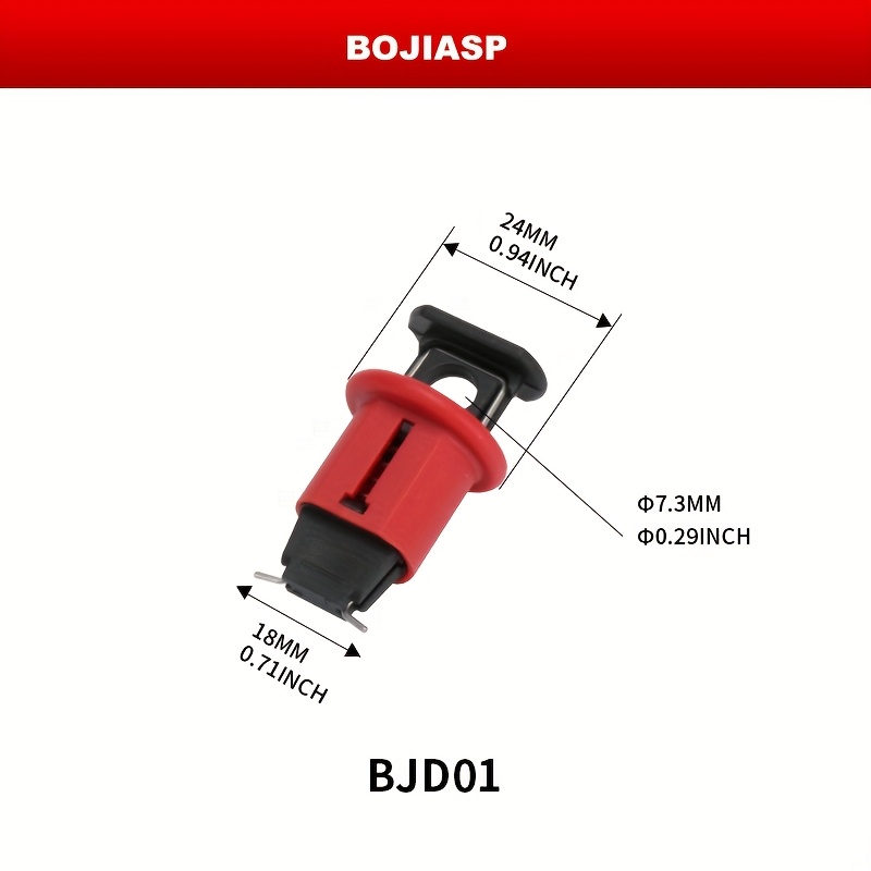 A Safety Lock For Miniature Plastic Circuit Breakers, Designed With A Lead-out Pin Mechanism