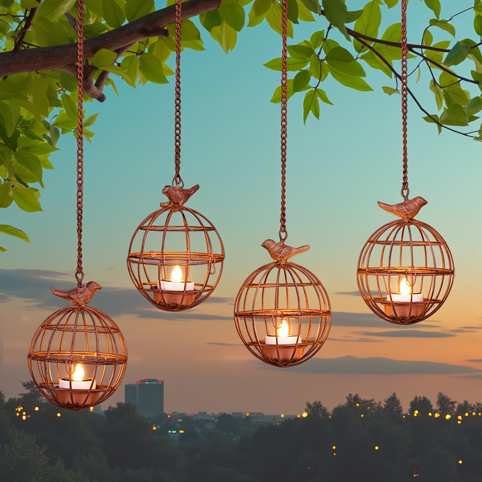 solar outdoor chandelier sold on Temu United States
