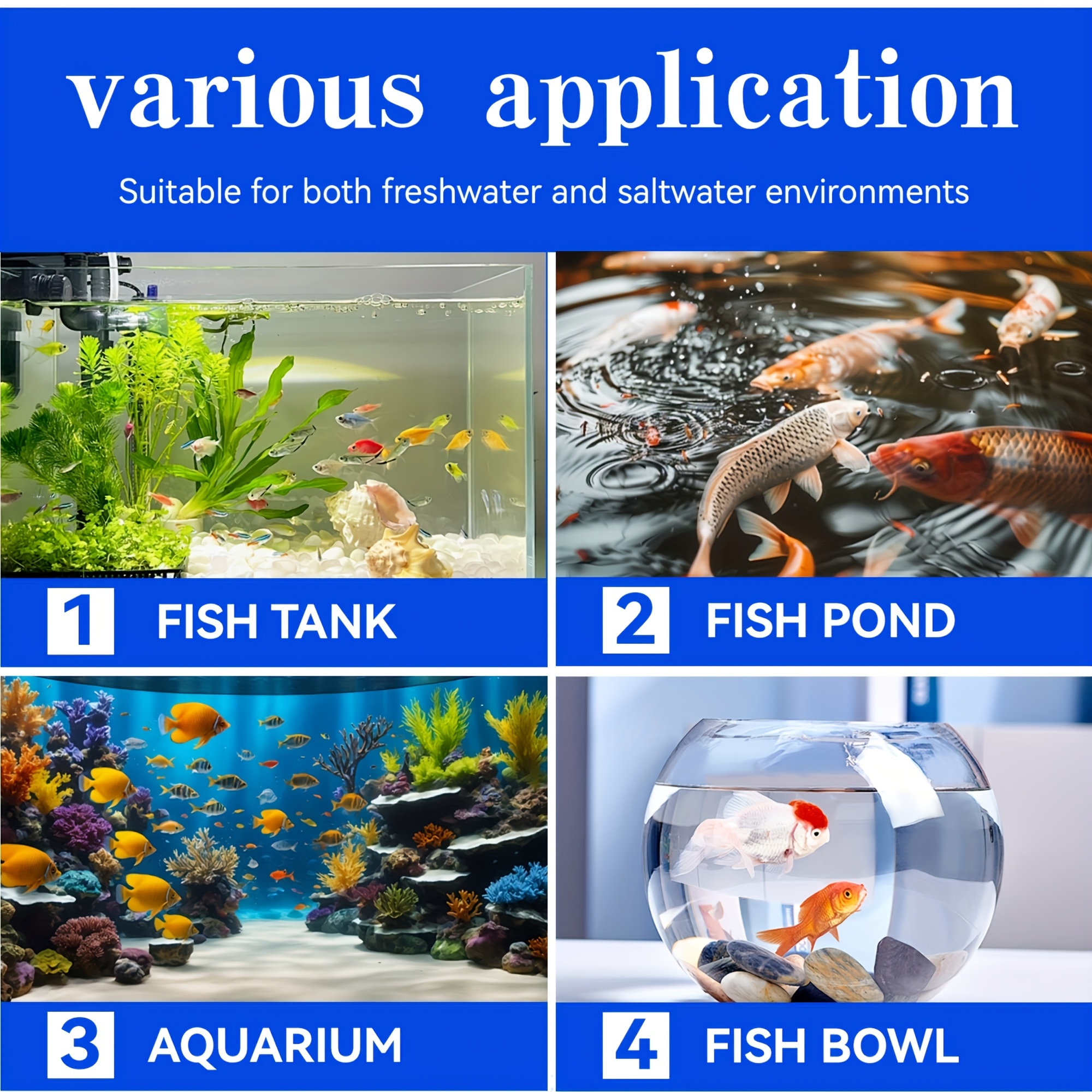 Aquarium Fish Tank 6-Item Water Quality Test Strips All-Round Detection Carbonate Nitrate Nitrite Hardness Residual Chlorine Ph Test Strips (100 Strips/Roll)