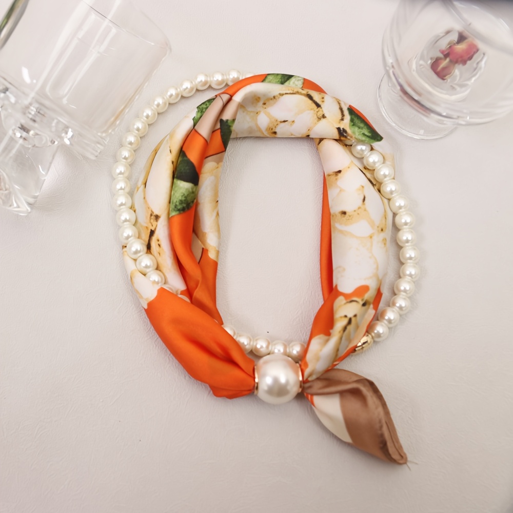 2pcs Set New Style Scarf, Versatile European And Light Luxury Artistic Neck Warmer Scarf
