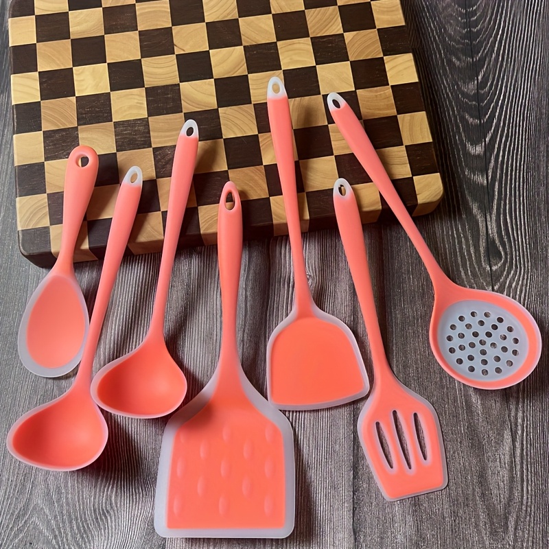 46pcs silicone kitchen utensil set non stick cookware safe ideal for cooking baking grilling with spatulas spoons scrapers for christmas halloween hanukkah thanksgiving graduation details 14