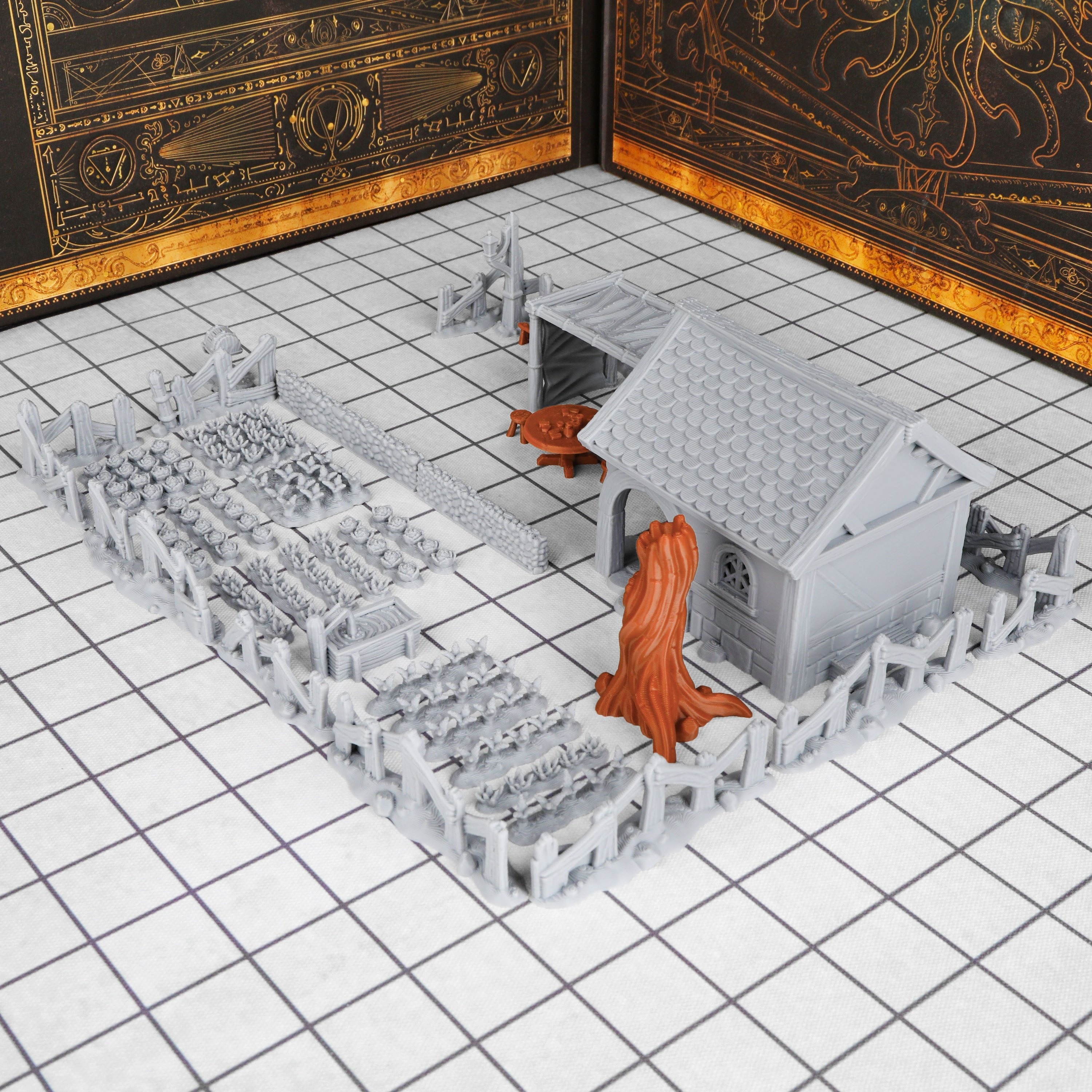 47Pcs Miniature Village Yard Terrain Building Set