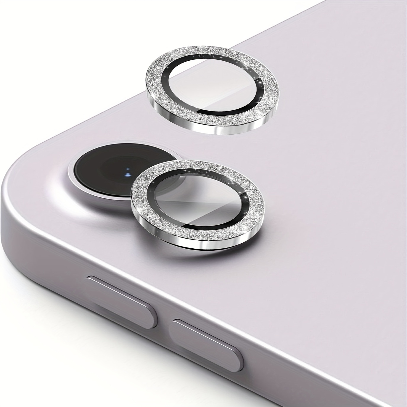 (for Ipad11/ Ipad A16 Camera Lens Protector, Glitter Bling Sparkly Tempered Glass Camera Cover Protector Metal Individual Ring[installation Tray Alignment Kit]