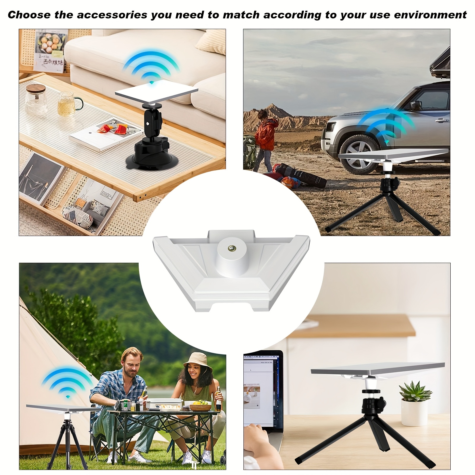 Compatibles avec les supports mini Starlink, les supports V3 de troisième génération et les adaptateurs d'installation de trépied en ABS avec des interfaces de vis 1/4 pour une installation facile, compatibles avec les supports de plat (blanc/noir).