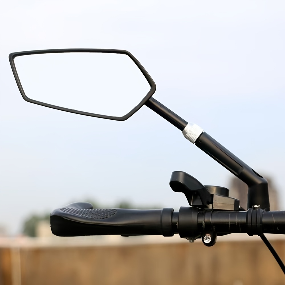 TEMU Rearview Mirror For Bicycle Handlebars, Featuring Adjustable Length With A Telescopic Mount, Of 360° Rotation, Constructed From Pa Material,