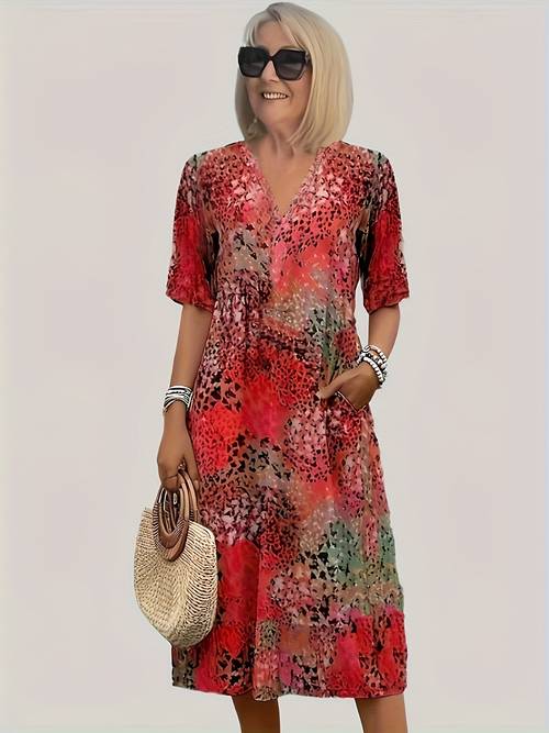 2025 system printed dress