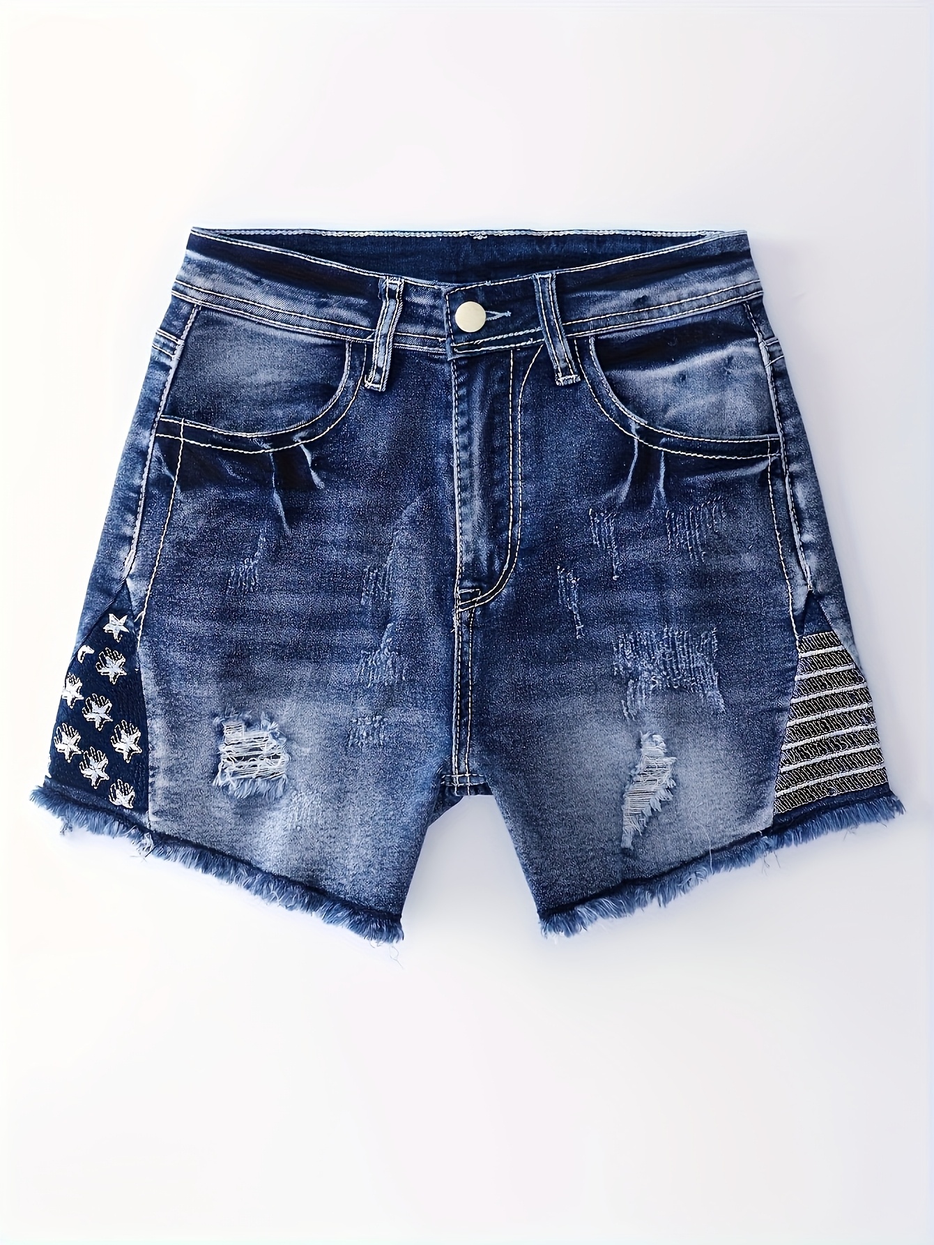 Womens Clothing Plus Distressed Shorts Women's Plus Size - Main Image