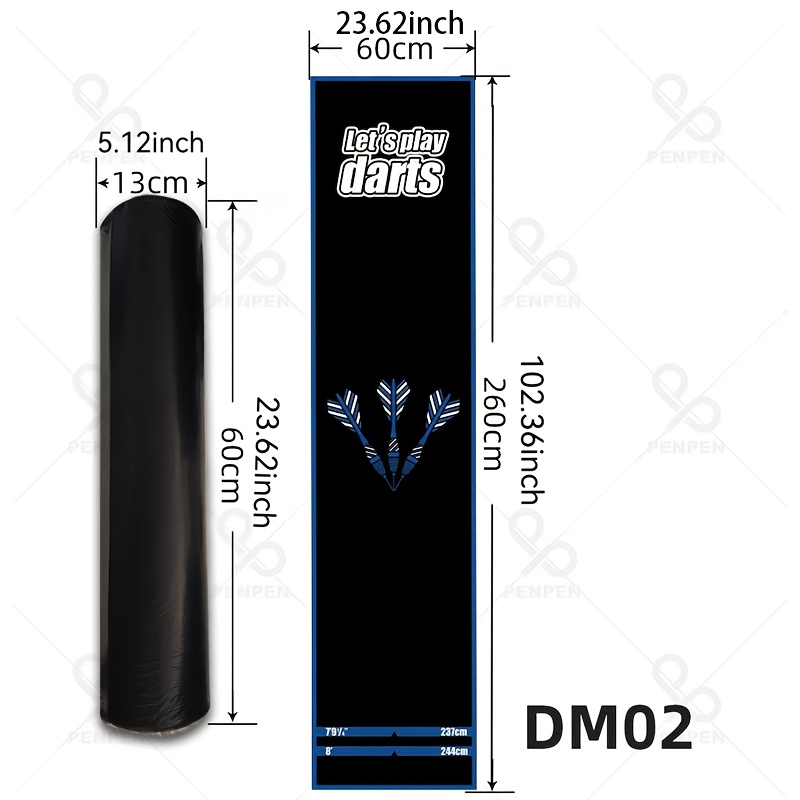 Dartmat met dartlijn