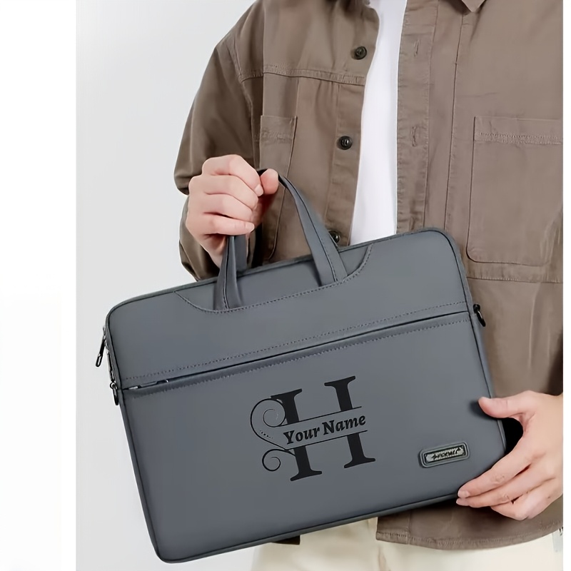 Large-Capacity Customizable Laptop Bag in Gray