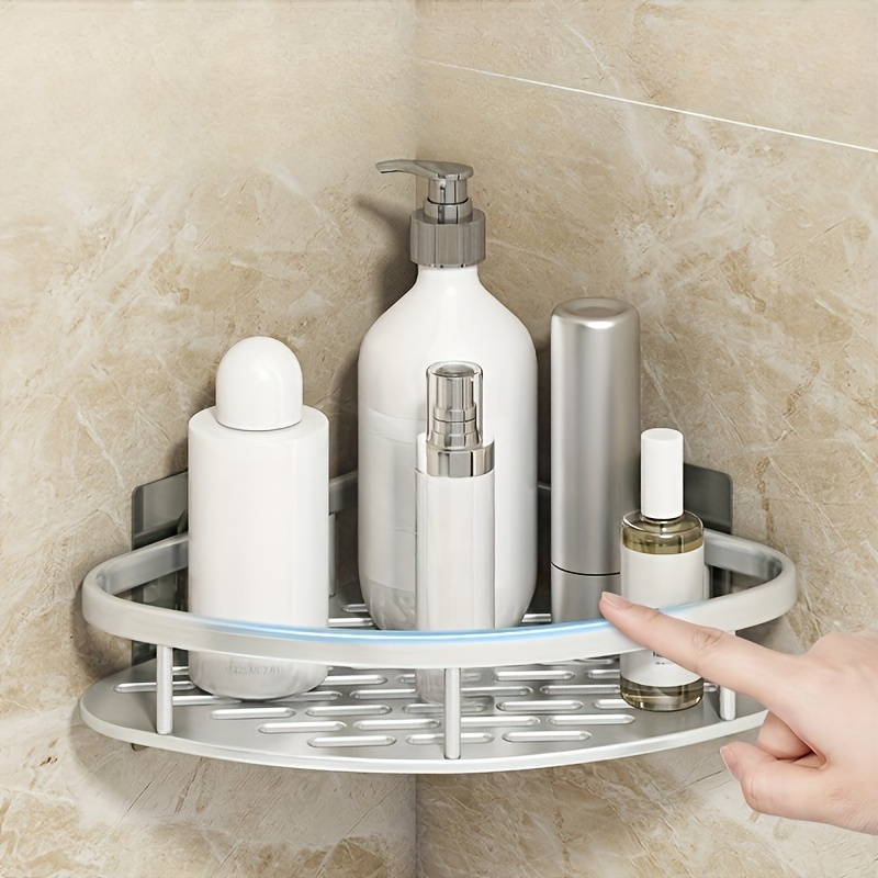 

Stainless Steel No-drill Corner Shower Caddy - Wall Mounted Bathroom Organizer For Shampoo & Accessories Bathroom Decor And Accessories Bathroom Organizers And Storage