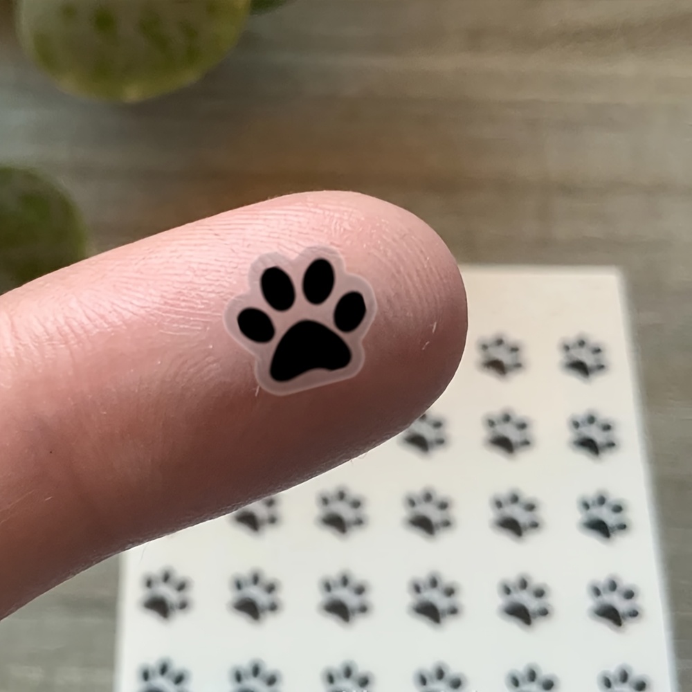 

[+pcs Paw Print Decals] Small Paw Print Decals, Paw Clear, For Laptops, Flasks, Cellphones, Bullet Journal, Planner, Water Bottle, Phone Case, Deco