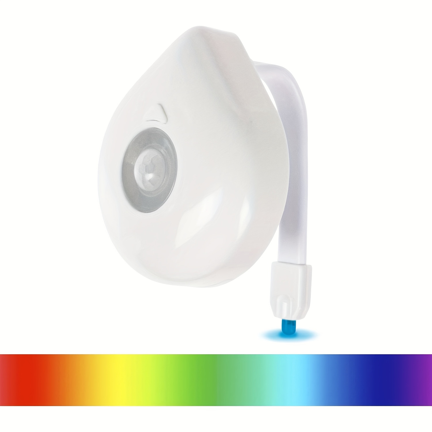Image of 1pc Toilet Night Light With Motion Sensor, Featuring An Led That Between Colors To The Toilet Bowl At Night. Batteries Are Not Included
