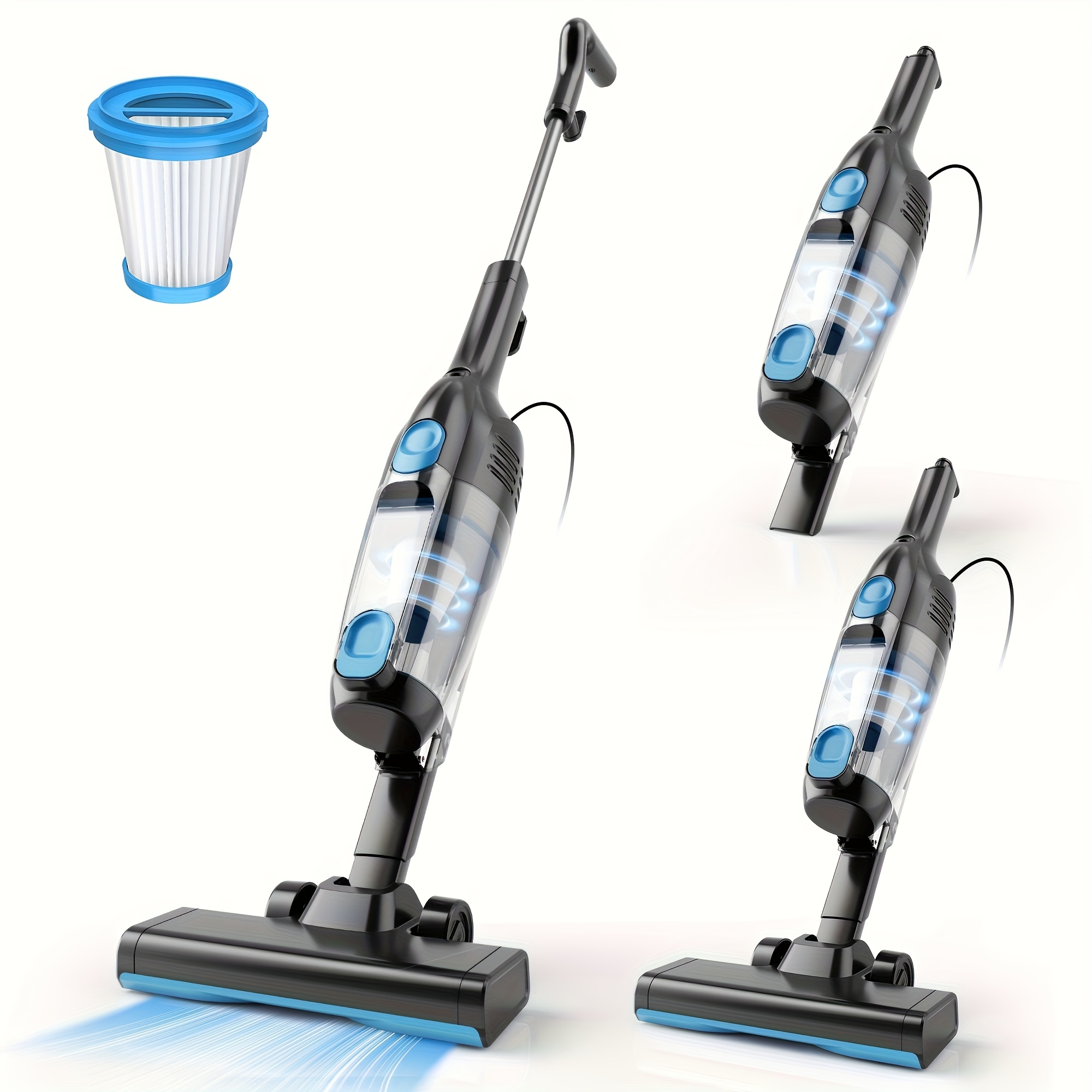 Image of Inse Corded Vacuum Cleaner 600w:63000 Rpm High Speed Motor, 7m Long Cord, Powerful Suction, 68oz/2l Cup, Cleans Home, Floors, Pet Hair