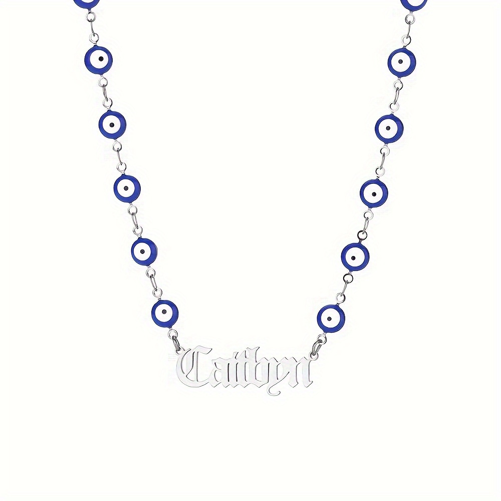 Custom Name Necklace in Ancient English Font, Gift for Her