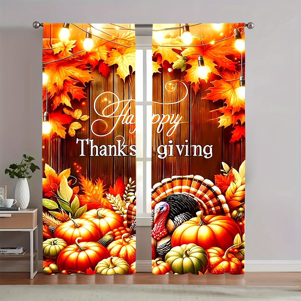 

Polyester Doorway Curtains - , Includes Lining, 3d - Panels For , , - No Or Battery Needed