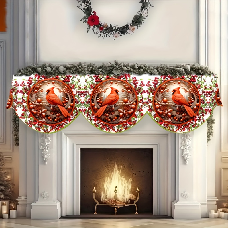 

Christmas Fireplace - , Polyester Table For Decor, " X 78.7