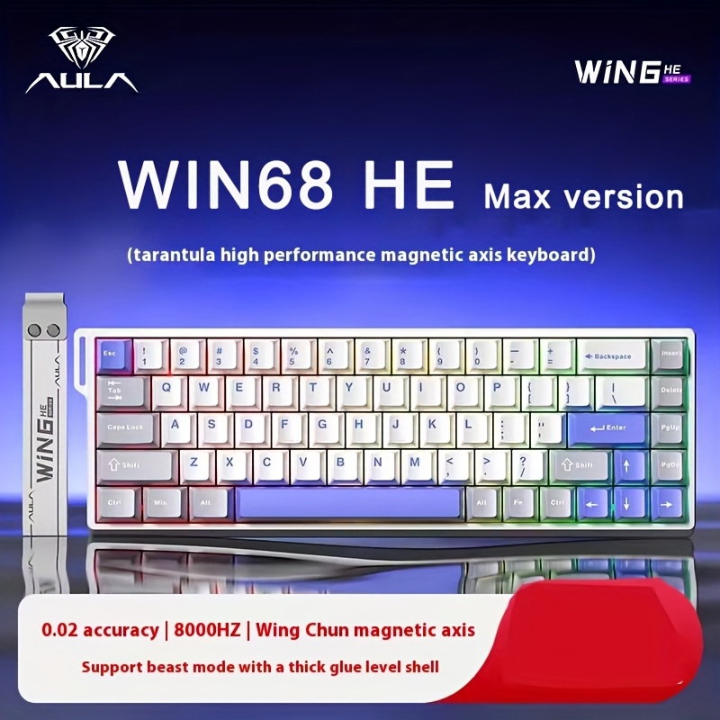 win68 max magnetic switch keyboard wired mechanical - Temu United