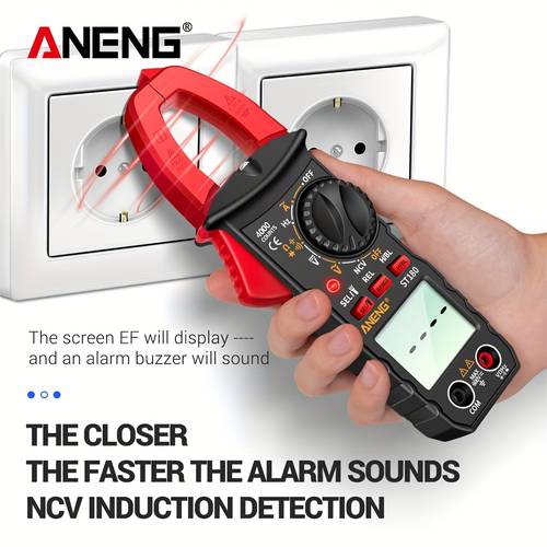 st180 digital clamp meter ac current tester 4000 ammeter voltage meter car amp hz ncv ohm measurement tool