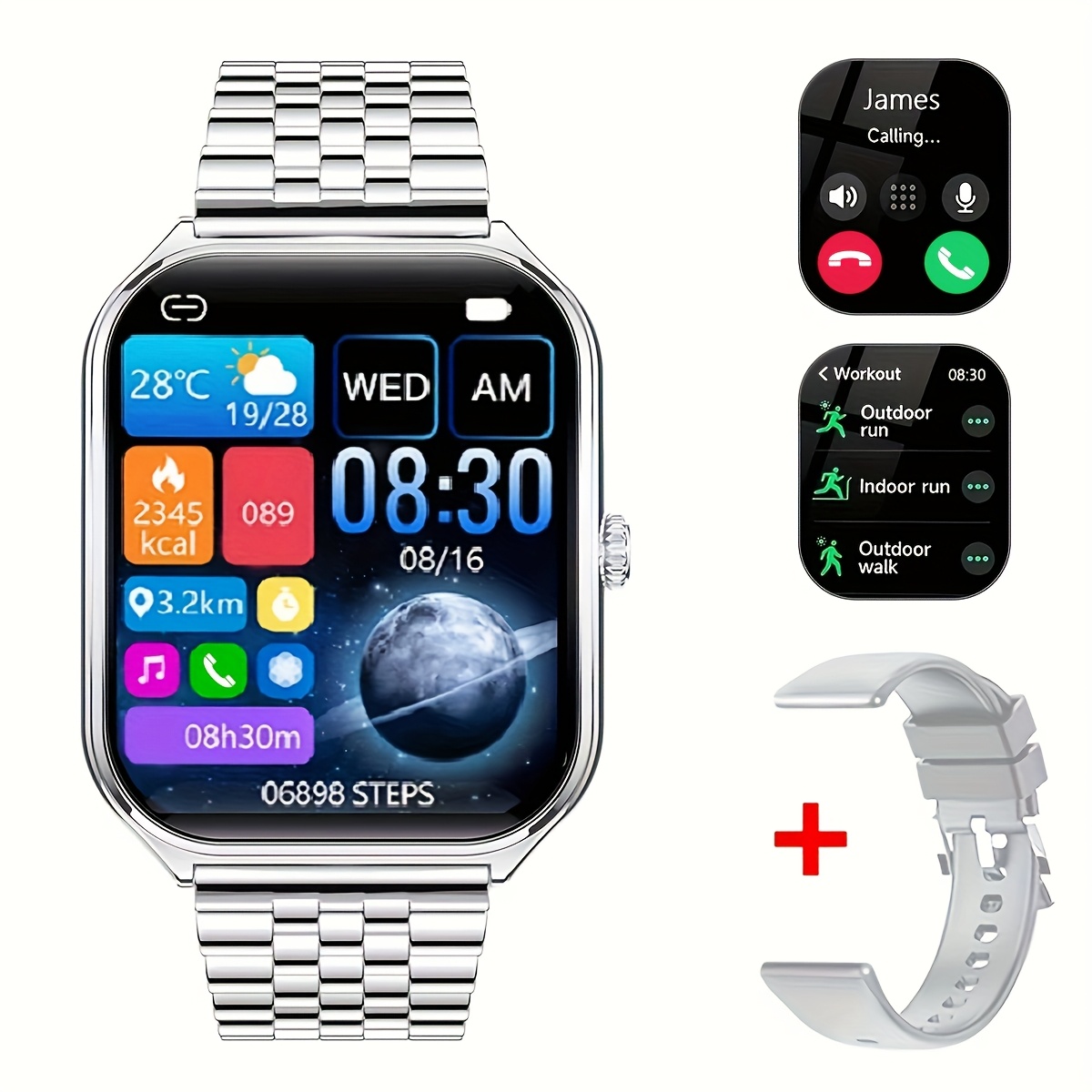 Ultra-thin Smartwatch 1.93" Full Touch Curved screen Smart Bracelet with Answer/Make Call, Message reminder, Multiple Sports Modes, Camera Control/Music, Compatible Android & iPhone, Smart Fitness Watch for Men/Women Friend Gift, Birthday Gift 9 Ultra-thin Smartwatch 1.93" Full Touch Curved screen Smart Bracelet with Answer/Make Call, Message reminder, Multiple Sports Modes, Camera Control/Music, Compatible Android & iPhone, Smart Fitness Watch for Men/Women Friend Gift, Birthday Gift - Image 9