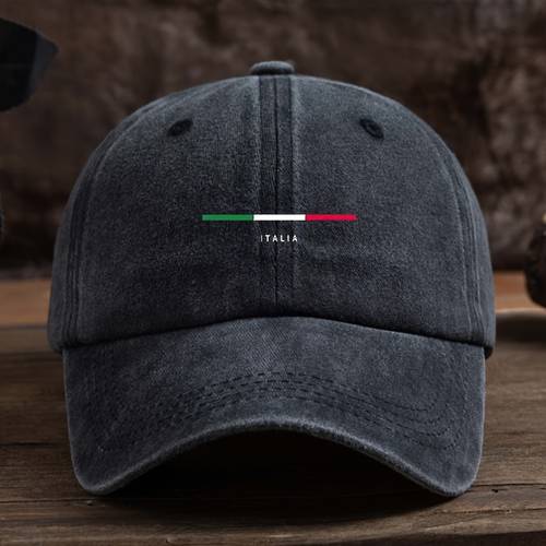gorra de béisbol elegante con estampado de italianas, gorro de pesca casual para exteriores, gorra de visera de con protección solar y gorro para