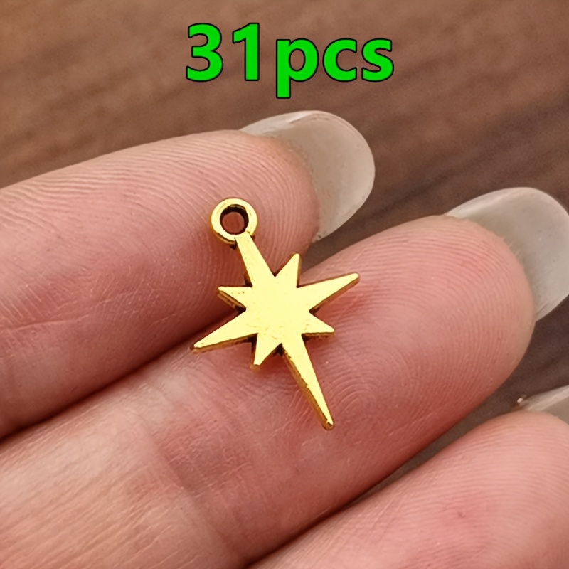 TEMU 31 ciondoli a forma di stella, ciondolo da donna, collana a , orecchini, braccialetto, cavigliere, aggiunte in stile boh矇mien, ciondoli per di