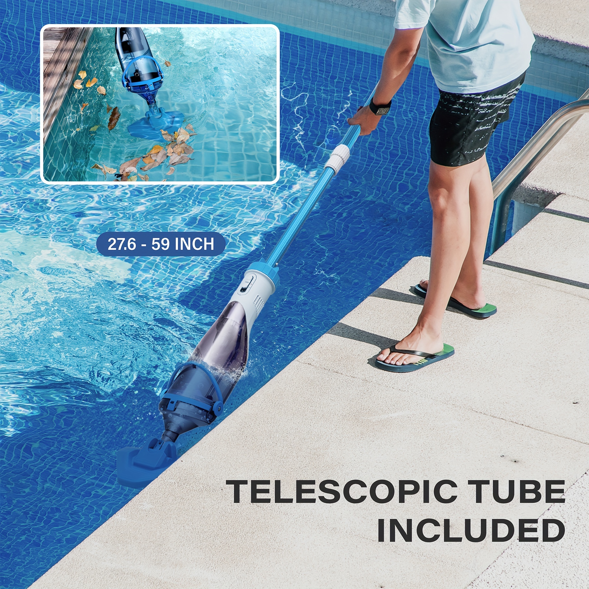 Lydsto S1 Cordless Handheld Pool Vacuum For Above Ground, In-Ground Pools, Spas & Hot Tubs
