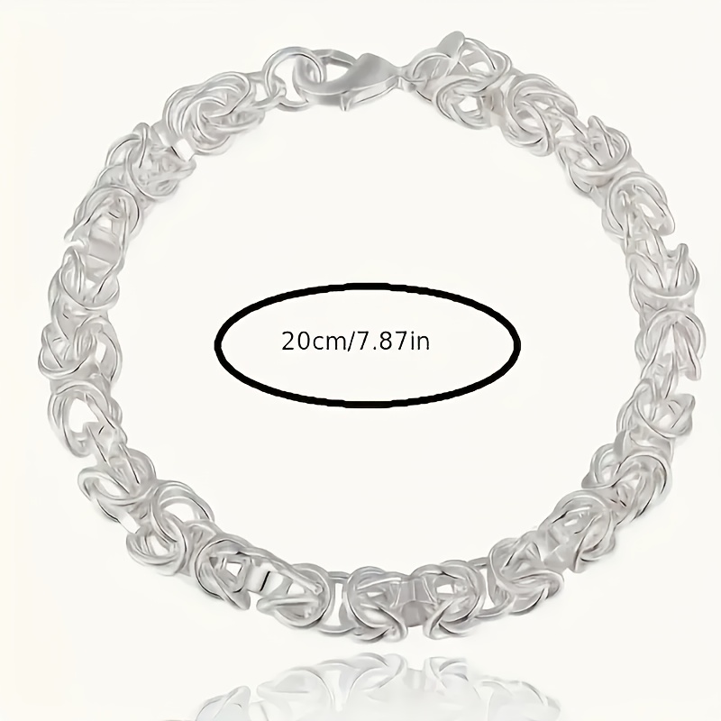 925 Silver Byzantine Chain Bracelet - Elegant and Durable