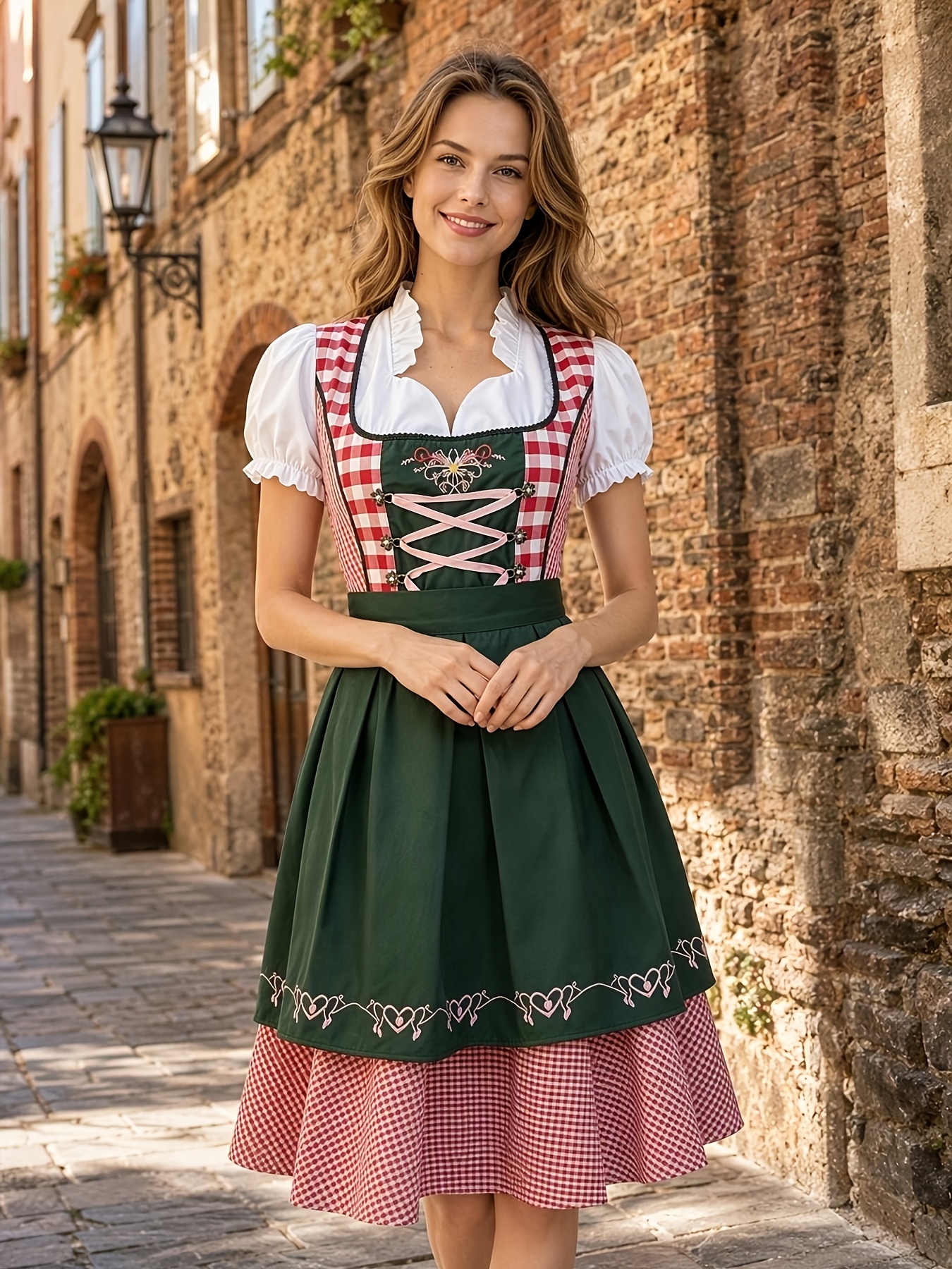 oktoberfest ladies dress munich womens fabric back tie outfit refined black dress with sleeves