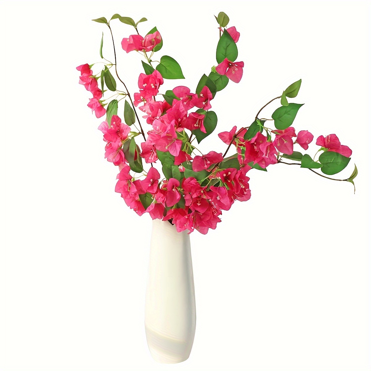 

6pcs Artificial Bougainvillea Flower Silk Bouquet Red With Long Stem For Home Office Room Vase Wedding Centerpieces Faux Flowers Decoration (without Vase)
