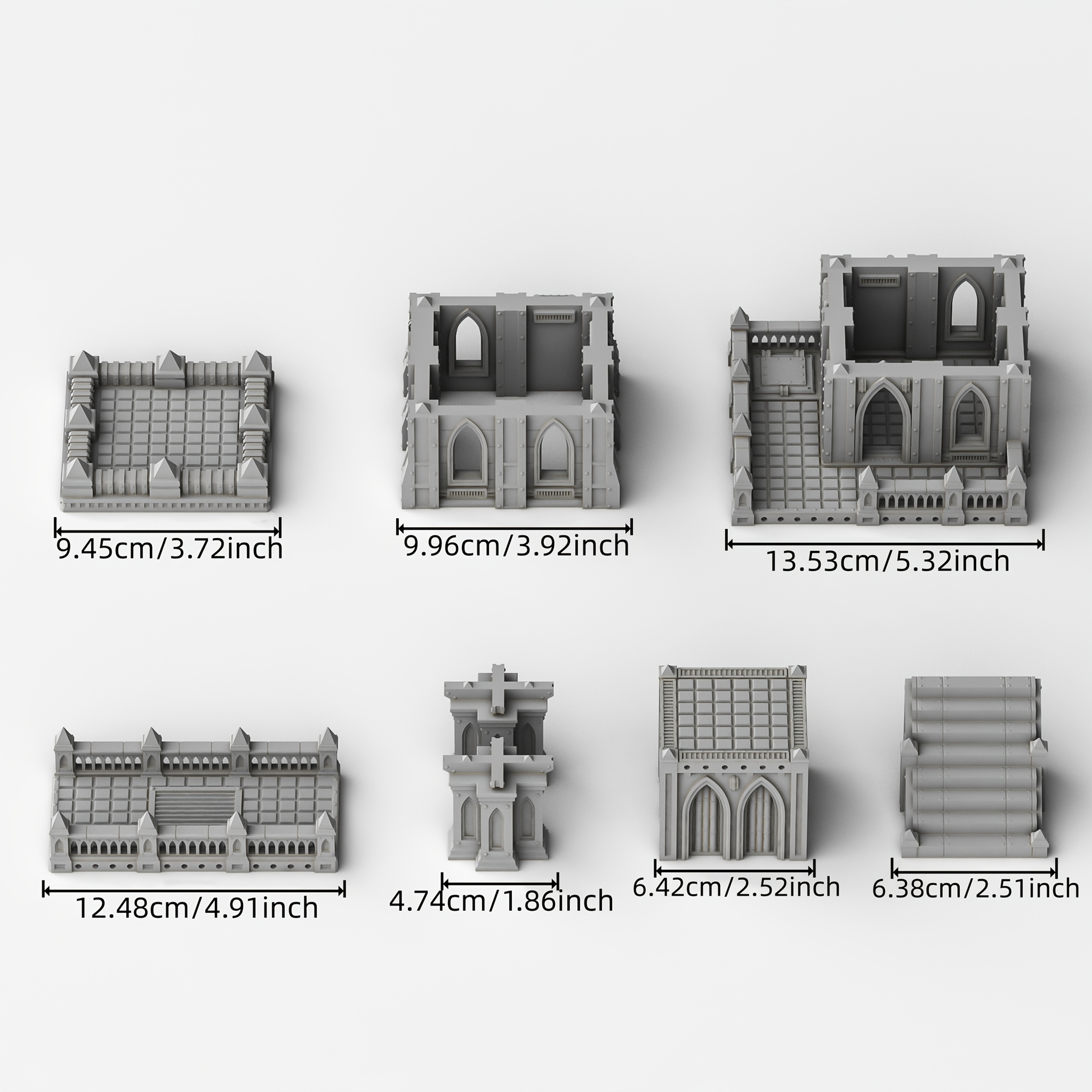 Gothic Industrial Miniature Fortified Tower & Bridge Set
