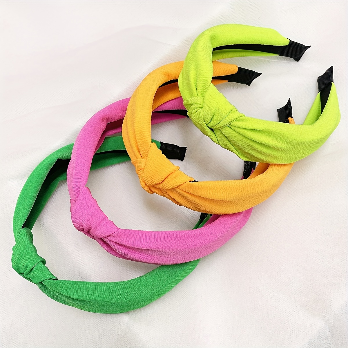 a set 4 womens colorful headbands multi color hair additions  display picture 2