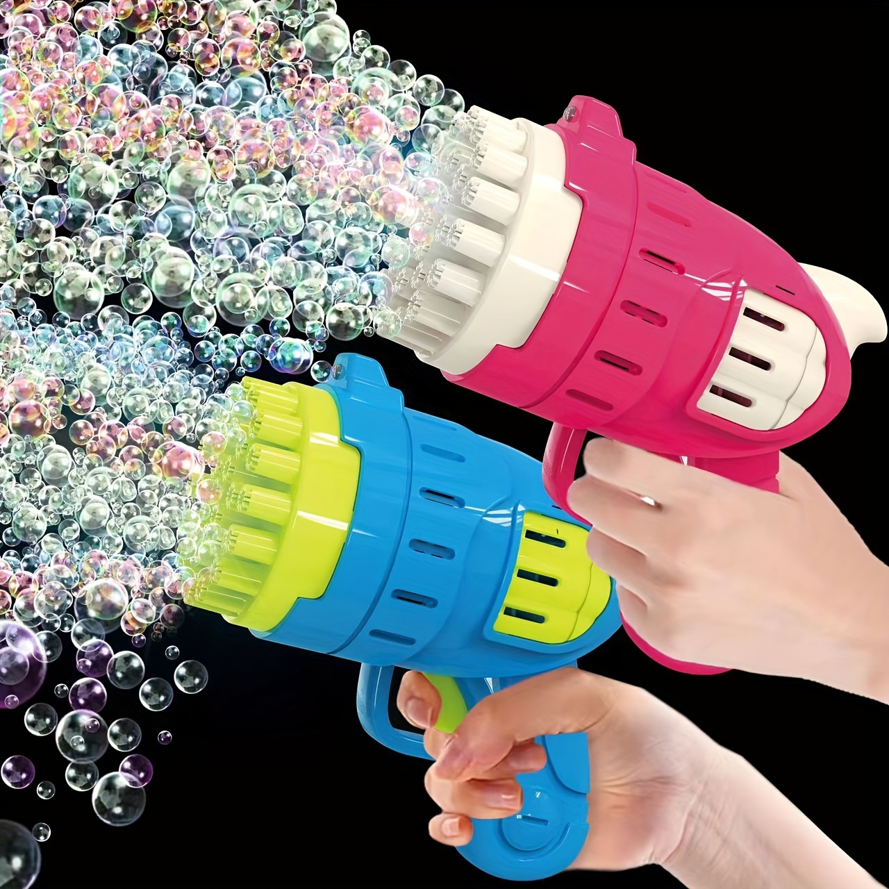 

Bubble Gun Toy With 32 Holes, Handheld Gatling Bubble Blower, Popular Fully Automatic Toy