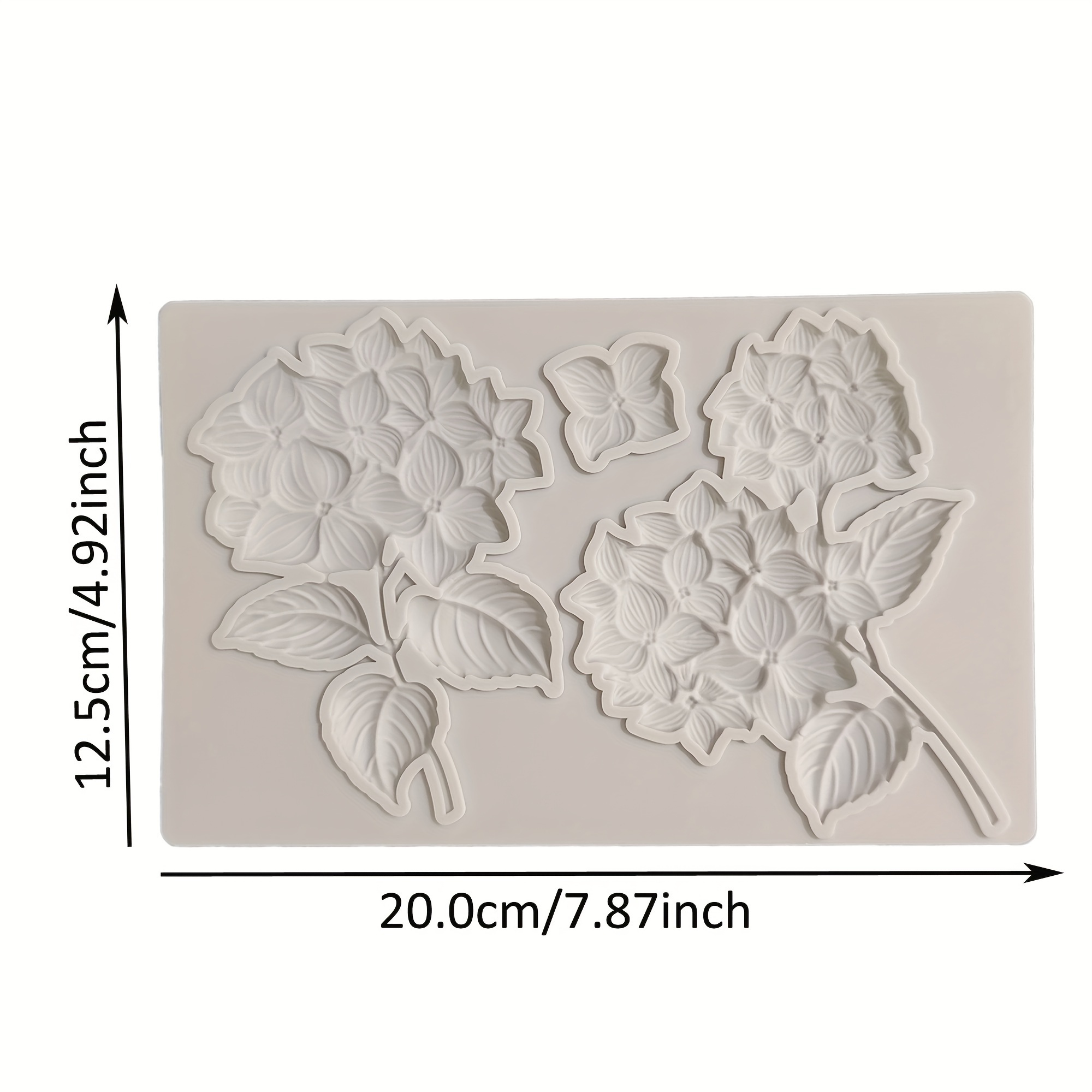 Image of Hydrangea Flower Cluster Silicone Mold For Fondant Cake Decoration, Kitchen Tool For Baking, Cookie Baking Mold, Cupcake Topper Decoration For Wedding Birthday Party, Plaster Mold Reusable