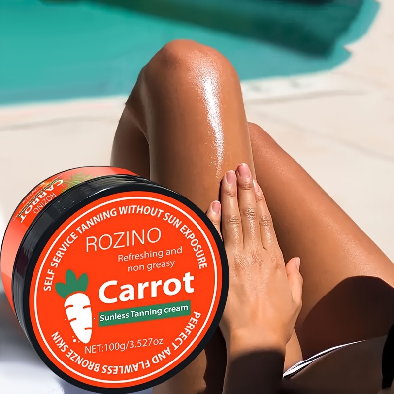 carrot tanning milk   tanning fast powerful self tanning long lasting bronze skin wheat skin brown suitable for face body   legs whole body unisex