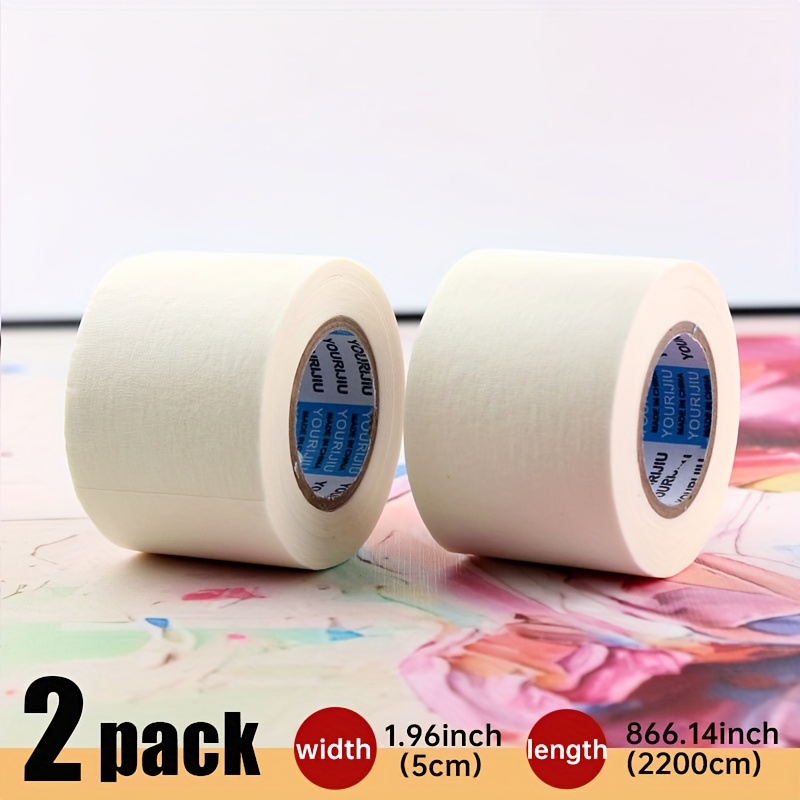 E-shop 5 cm Extra Breites X 22 Meter Langes Weißes Abdeckband, Große Kapazität für Renovierung und Sprühfarbschutz, Auto Beauty Abdeckband, Hinterlässt
