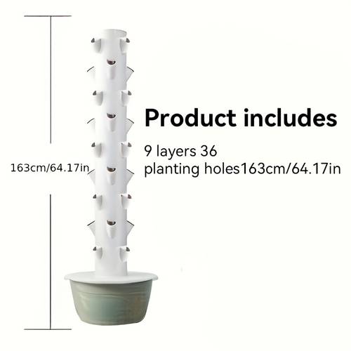 vertical hydroponic tower indoor hydroponic system with water layer vegetable growing kit vertical horticultural hydroponic production tower suitable for home and outdoor use
