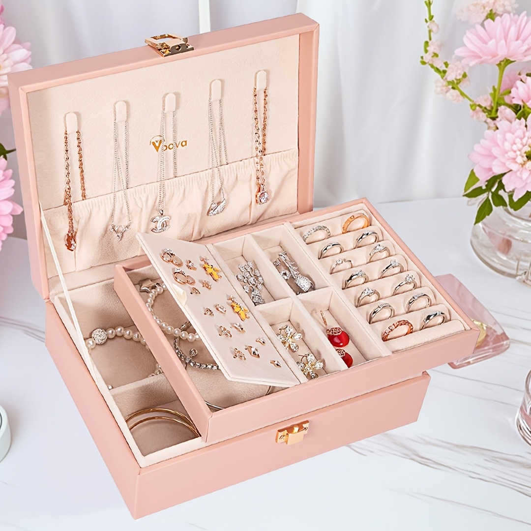 Ring Holder Tian Ye Zhou Portable Jewelry Box, Layer Small