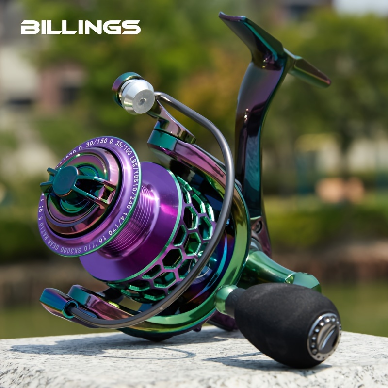 

Billings 1000-6000 Series, 5.0:1/4.7:1 Gear , 10kg Max Drag, Cnc Metal Rocker Fishing Reel, For Freshwater Saltwater