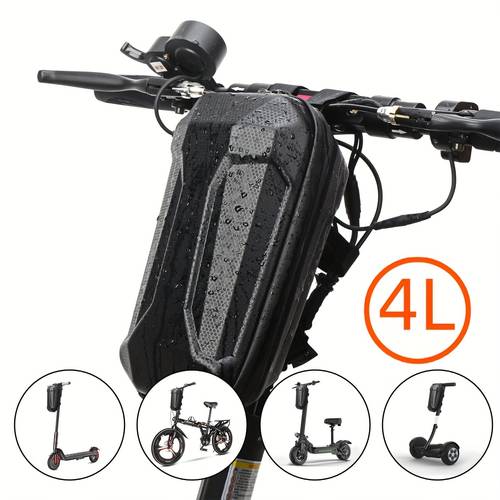 1 cycling storage bag bicycle front bag backpack storage bag scooter storage pouch for carrying tools repair tools waterproof hard shell eva bag suitable for bicycle and scooter accessories